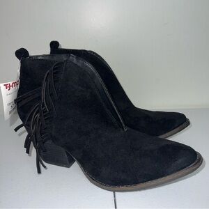 NWT Coconuts By Matisse Lambert Boho Fringe Ankle Bootie Woman's Size 8.5